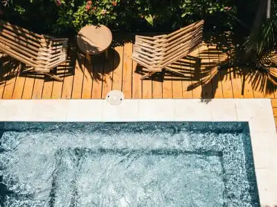 Luxury pool and outdoor living landscaping project